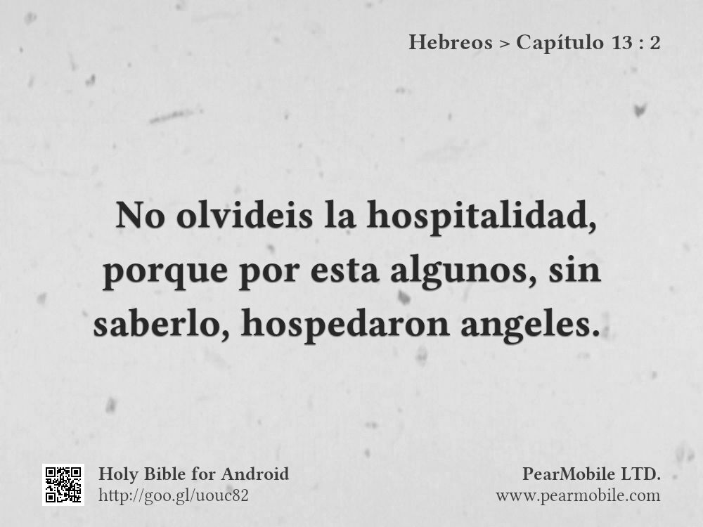 Hebreos, Capítulo 13:2